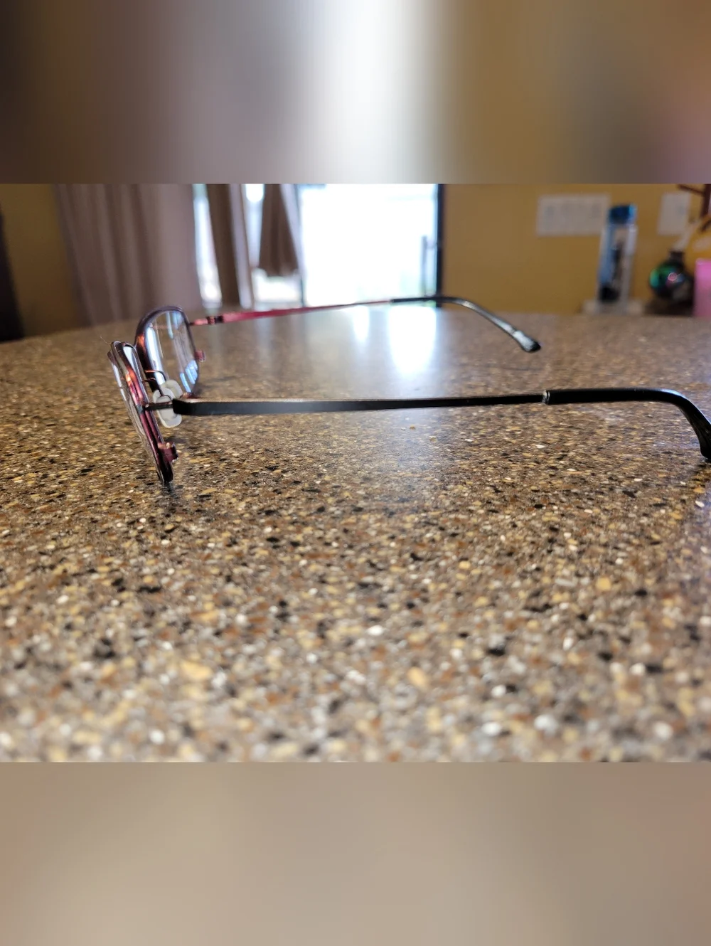 Zenni Rectangle Glasses Frames Black/Burgundy Cutout Scroll  - Retired / Rare